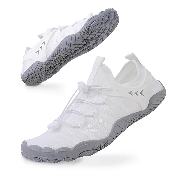 ANDUNE Men’s Barefoot & Minimalist Cross Training Shoes – Ultra Light White Blaze