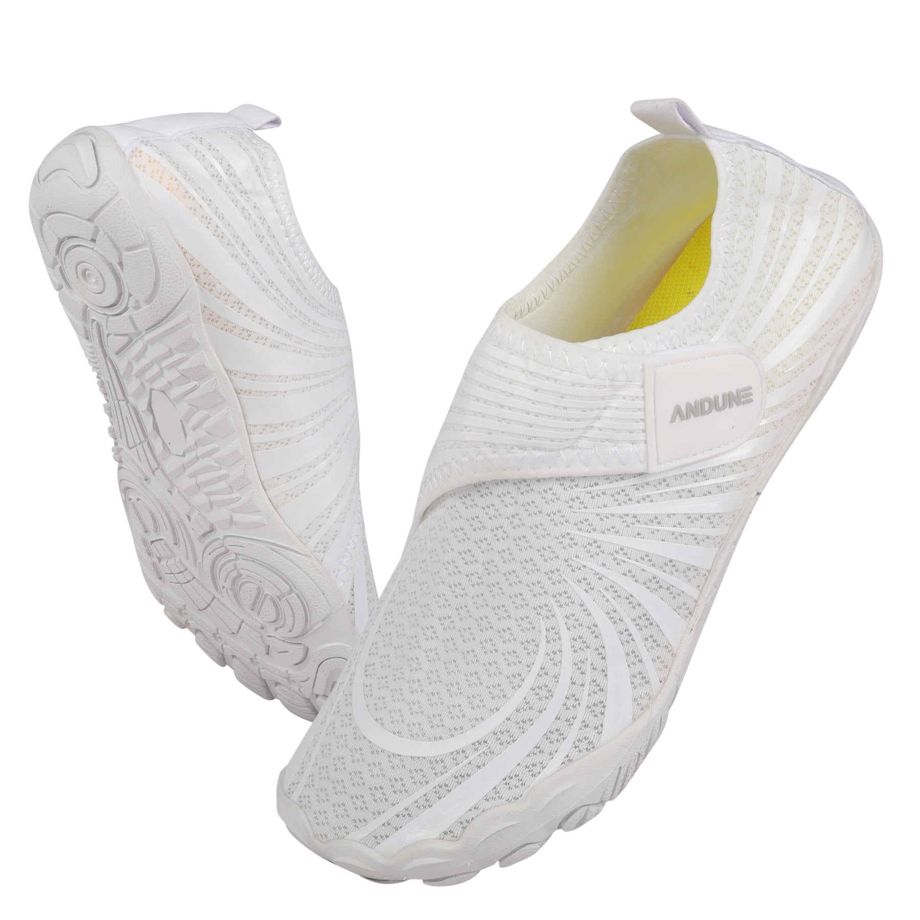 ANDUNE Women’s Barefoot & Minimalist Cross Training Shoes – Ultra Light White Bolts