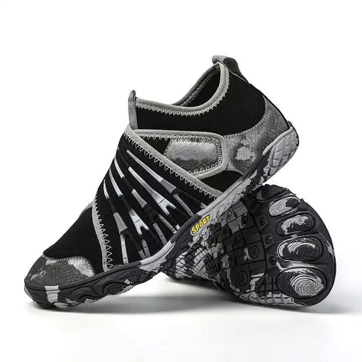 ANDUNE Men’s Barefoot & Minimalist Cross Training Shoes – Natural Wrap Camo Grey