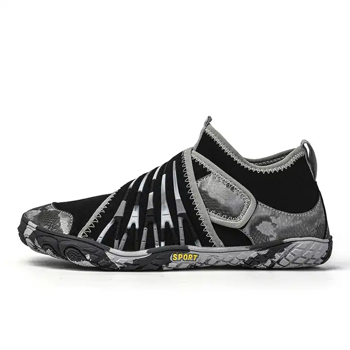 ANDUNE Men’s Barefoot & Minimalist Cross Training Shoes – Natural Wrap Camo Grey