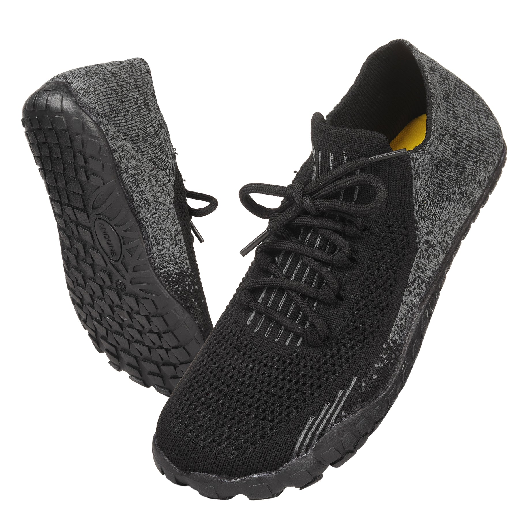 ANDUNE Men’s Barefoot & Minimalist Cross Training Shoes – All Terrain Black Pace