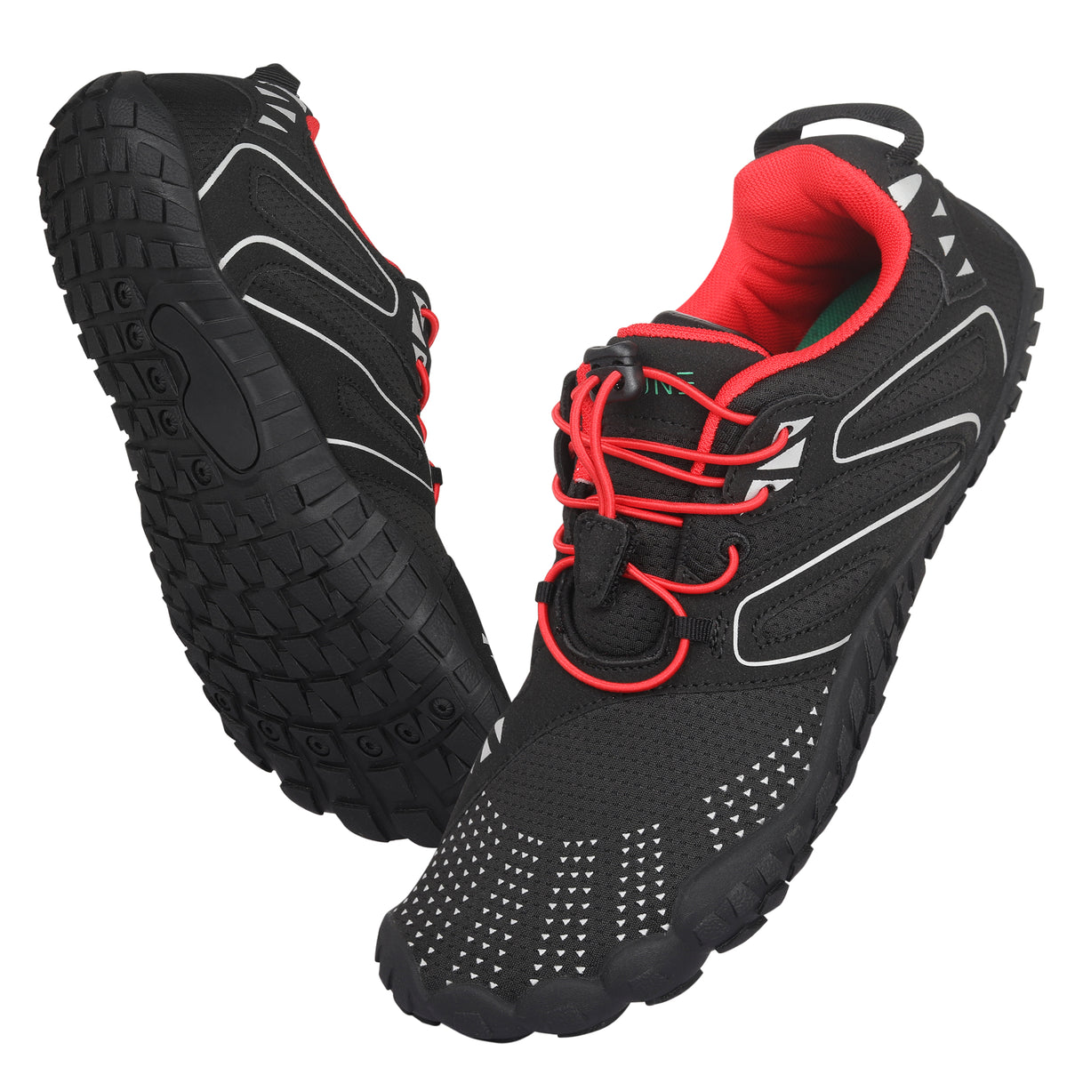 ANDUNE Women’s Barefoot & Minimalist Cross Training Shoes – All Terrain Red Dash