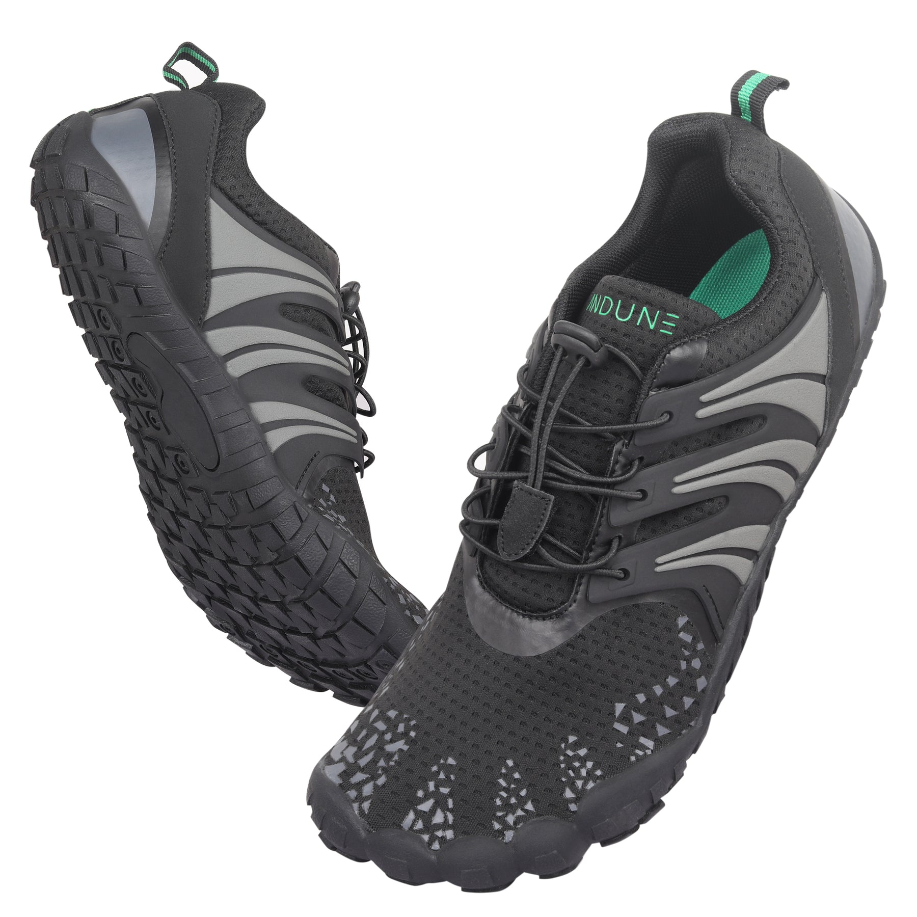 ANDUNE Men’s Barefoot & Minimalist Cross Training Shoes – All Terrain Black Dash