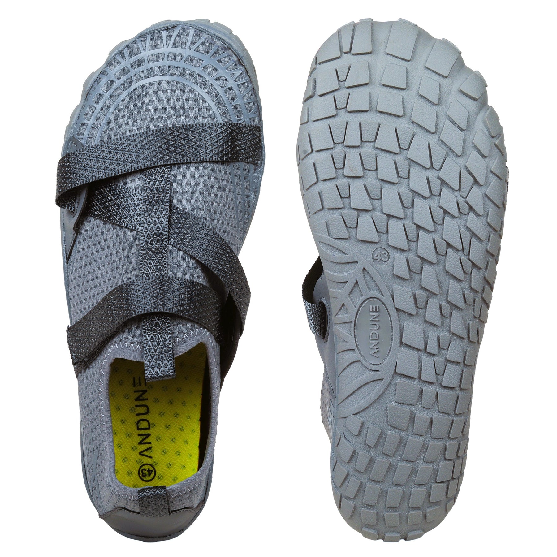 ANDUNE Men’s Barefoot & Minimalist Cross Training Shoes – Ultra Light Grey Wrap