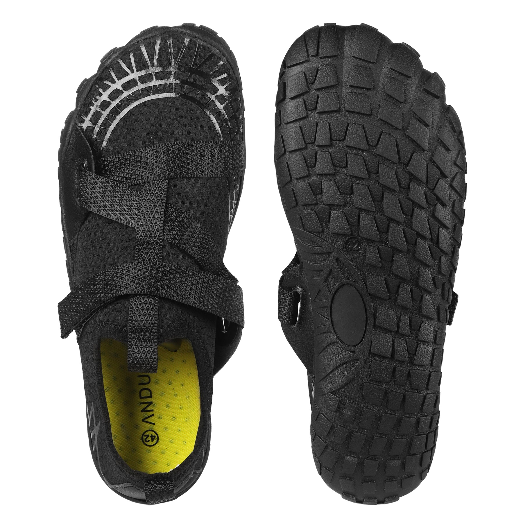 ANDUNE Men’s Barefoot & Minimalist Cross Training Shoes – Ultra Light Black Wrap