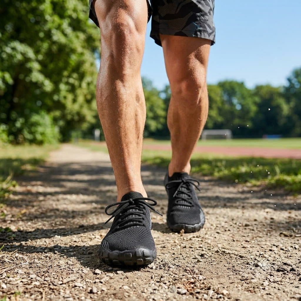 ANDUNE Men’s Barefoot & Minimalist Cross Training Shoes – All Terrain Black Pace