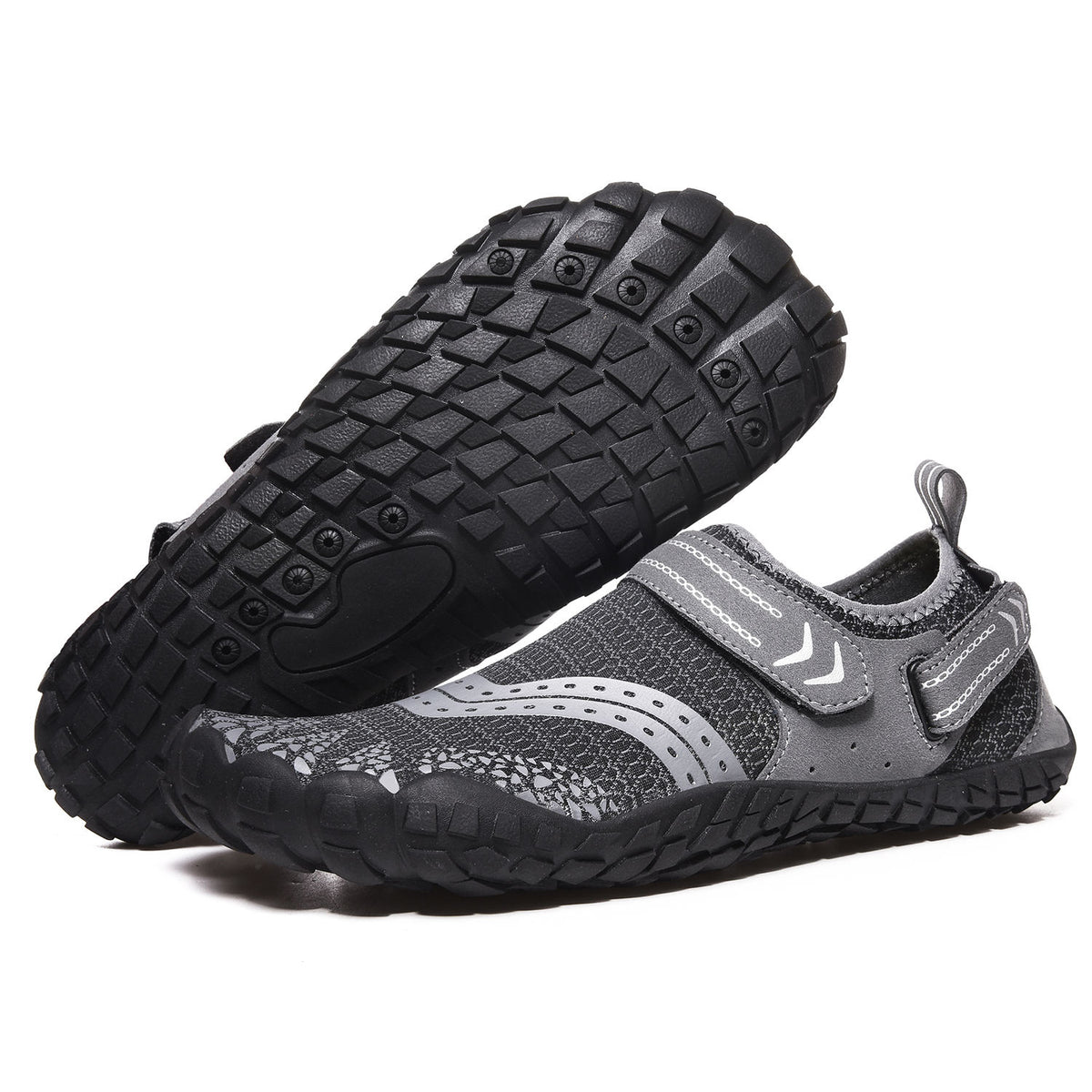 ANDUNE Men’s Barefoot & Minimalist Cross Training Shoes – Ultra Light Grey Bolts